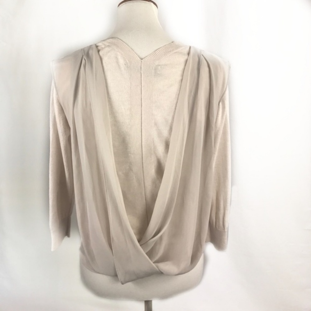 all saints • drape back sweater top